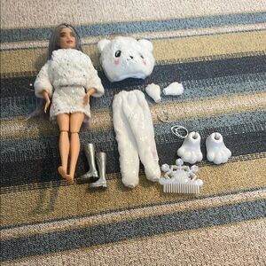 White Doll Outfit Set with Accessories